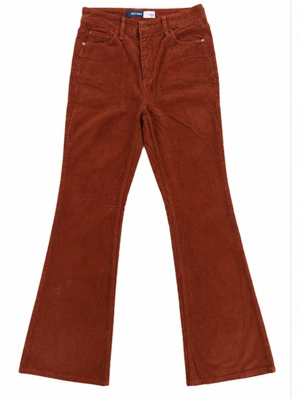 Old Navy Rust Brown Corduroy Flared Pants - Picture 2 of 5
